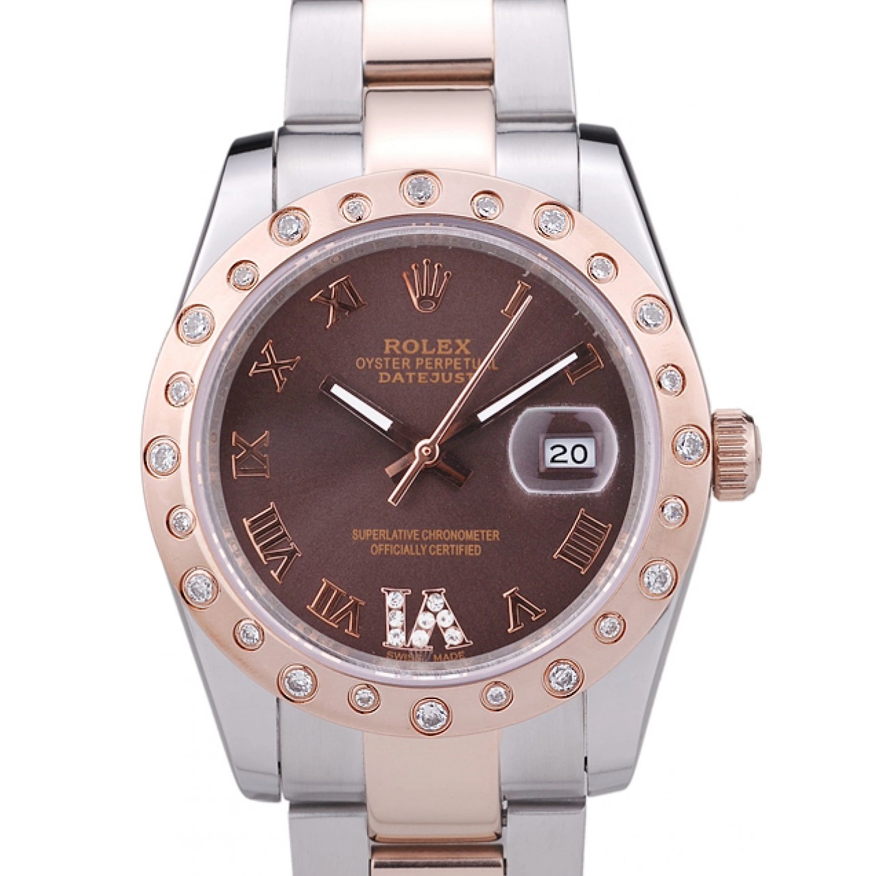 Brown Diamond Dial 7465 Rolex Bezel Datejust 0602